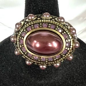 Heidi Daus SIZE 10 “Rhapsody in Hues” aubergine color ring